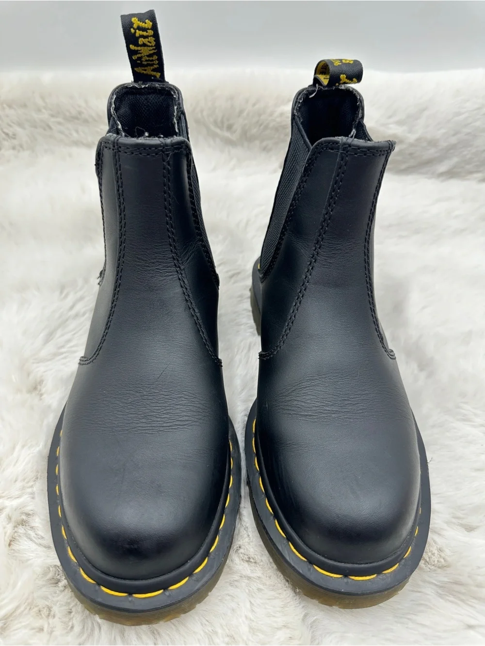 Dr. Martens 2976 SR Chelsea Boots Black Leather safety‎ men’s size 6